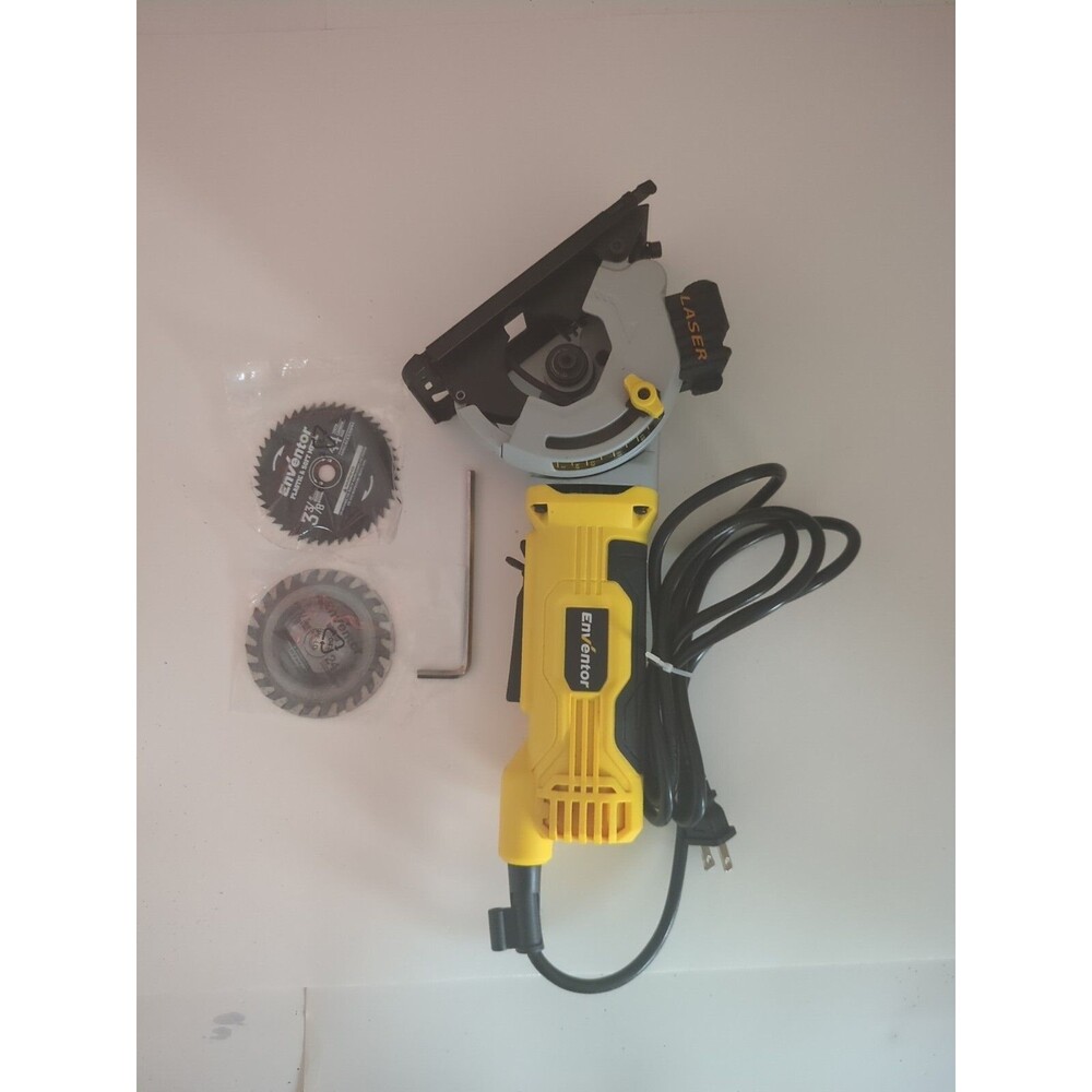 Enventor Circular Saw with Metal Handle 3 Blades 3-3/8" 4000RPM Laser